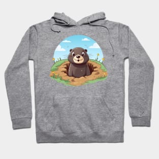 Cute mole peeked Hoodie